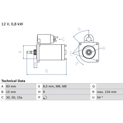 BOSCH Startér 0986013590