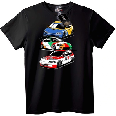 Тениска с състезателни коли - S, White