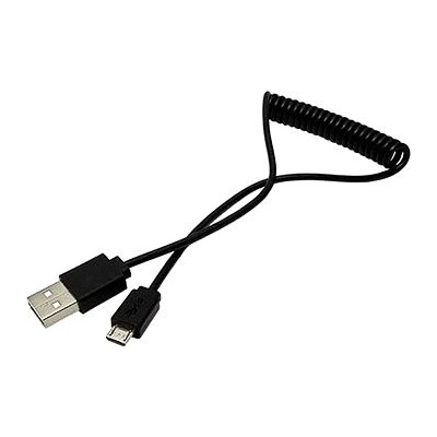 Roline 11.02.8317 USB 2.0, USB A(M) - micro USB B(M), kroucený, 1m, černý