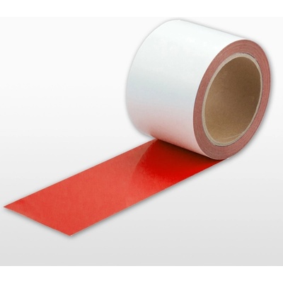 Extra tenká podlahová páska WT-5429 s protiskluzovým povrchem, odnímatelná – fólie, červená, 50 mm × 10 m