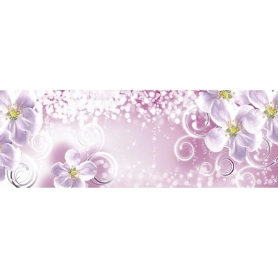 Preinterier FT4063 Fototapeta na stenu Fialový kvetový vzor vlies 620cm x 219cm