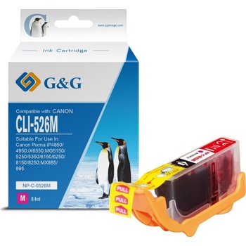 Compatible Глава за CANON PIXMA iP 4850/MG 5150/5250/6150/8150 - Magenta - ink tank - WITH CHIP / С ЧИП - /526/ - CLI-526M (CLI526M) - 454 (Compatible-NP-C-0526M)