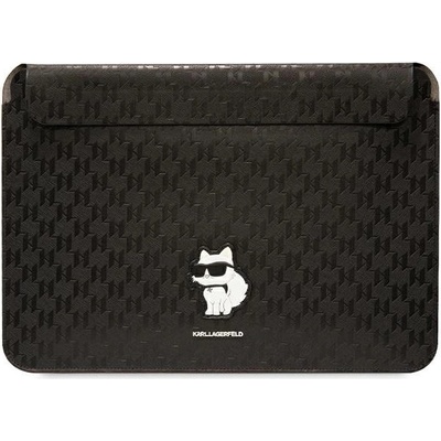 KARL LAGERFELD Karl Lagerfeld Saffiano Monogram Choupette калъф за лаптоп, 16", черен
