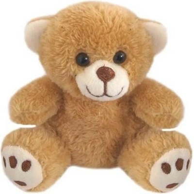 Beppe maskot Macko vyšívaný červenou mašličkou 12 cm