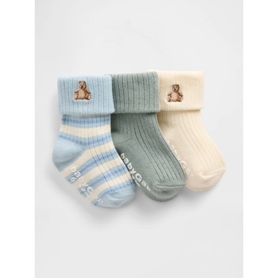 GAP Baby skladacie ponožky Brannan Bear 3 páry Viacfarebná