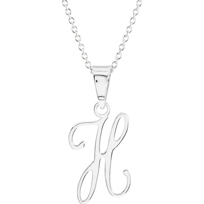 Gemmax Řetízek s písmenem „H“ bílé zlato GUSWN-42361-25841