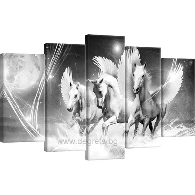 Картина Канава Коне пегаси Сет 5 части