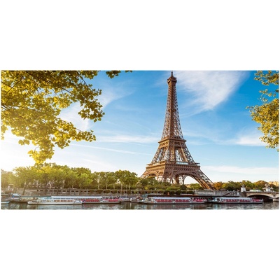 Foto obraz sklo tvrzené Eiffelova veža Paríž 100x50 cm