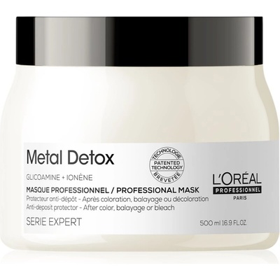 L'Oréal Serie Expert Metal Detox дълбоко подхранваща маска за боядисана и увредена коса 500ml