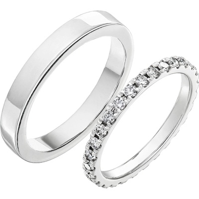 Tiami Snubní prsteny s diamanty Valentine Bílé zlato na míru RWEW20003