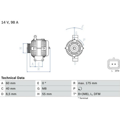 generátor BOSCH 0 986 041 850