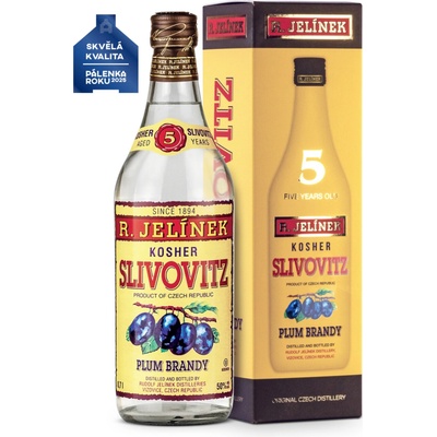 R. Jelínek Slivovice Kosher Zlatá 5y 50% 0,7 l (kazeta) – Zboží Dáma