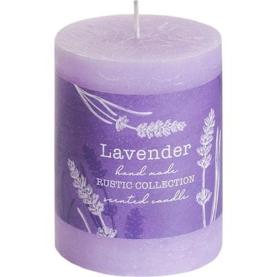 Bartek Candles RUSTIC VÁLEC levandule 7x9cm