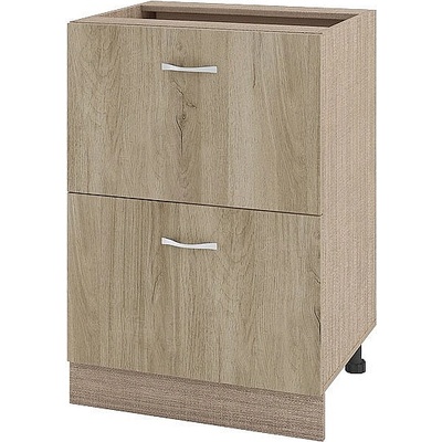 ИРИМ Долен шкаф с две чекмеджета Сити МДА-44 мока / дъб сонома арвен 60 см