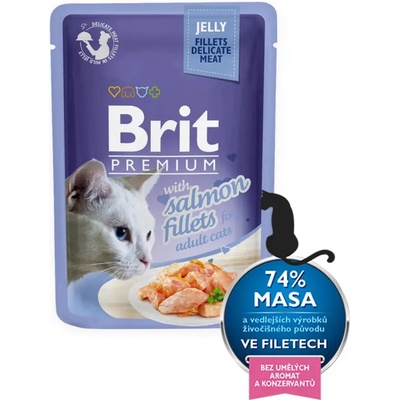 Brit Premium Cat Delicate Fillets in Jelly with Salmon 24 x 85 g