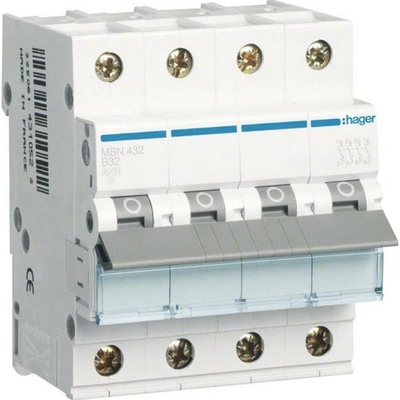 Hager 4-pólové 32 A 400 V MBN432