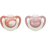 Nuk Силиконови залъгалки NUK First Choice - Night, 6-18 м, 2 броя, заек/овца (10176376) - baby