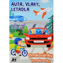 Omalovánky Auta vlaky letadla