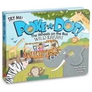 Melissa & Doug - Интерактивна книжка със звуци на английски език - Натисни бутон - Колелата на автобуса (41348)