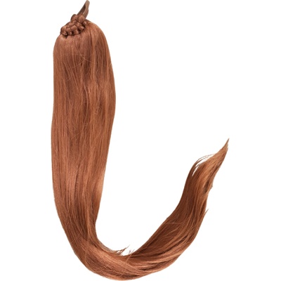 Rovný cop na gumičke hnedý