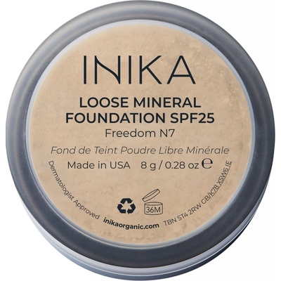 Inika Organic Přírodní sypký minerální pudrový make-up s SPF25 Freedom 8 g