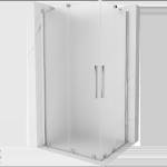 Mexen Velar Duo плъзгаща се душ кабина 90 x 80 см, матирано, хром - 871-090-080-32-01 (871-090-080-32-01)