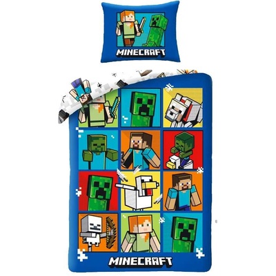 Halantex Obliečky Minecraft Blue MNC-566BL 200x140 90x70