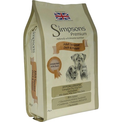 Simpsons Premium Adult Sensitive kačica & zemiaky 2 kg