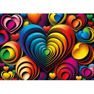 Yazz - Puzzle Colorful Heart - 1 000 piese
