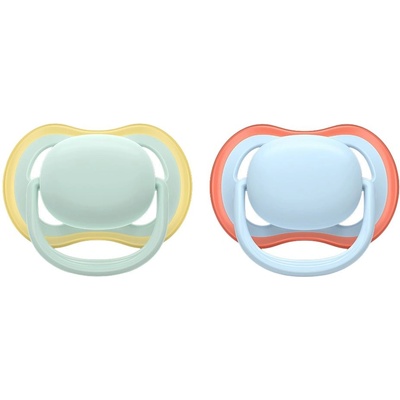 Philips Залъгалки Philips Avent - Ultra Air, 0-6 м, с кутийка, 2 броя, синя/зелена (SCF087/01)