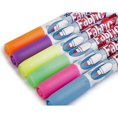 fixy na textil 6 ks neon