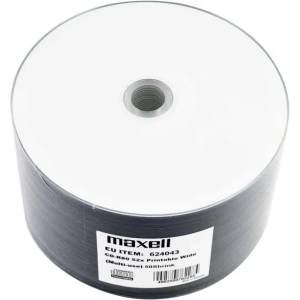 Maxell CD-R80 MAXELL 25 pk PRINTABLE 52 speed cake box (ML-DC-CDR80-25PR) - megamag