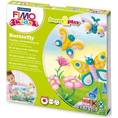 STAEDTLER Комплект глина Staedtler Fimo Kids - Butterfly, 4 x 42 g (23850-А-BUTTERFLY)