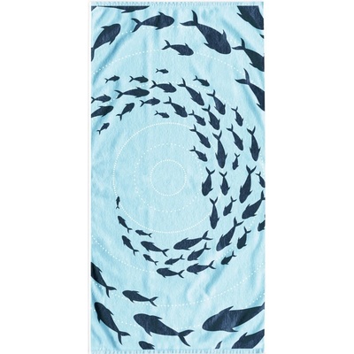 DecoKing plážová osuška Shoal 90 x 180 cm modrá