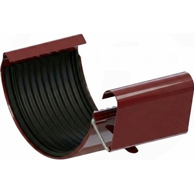 Krop Spojka polkruhového žľabu oceľový 280 mm systém 130 RAL 3009 Oceľovo červená
