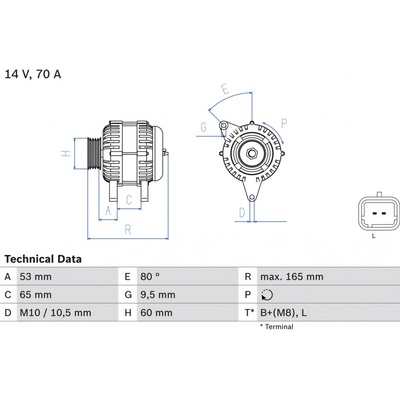 Alternátor BOSCH 0 986 045 261