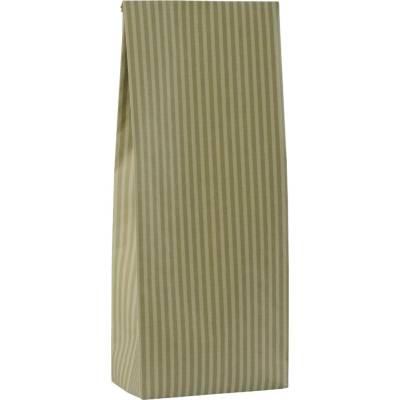 Ib Laursen Papírový sáček Moss green stripes 30,5 cm – set 5 ks, zelená barva