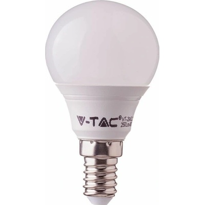 V-TAC LED žiarovka 3W E14 P45 Studená Biela