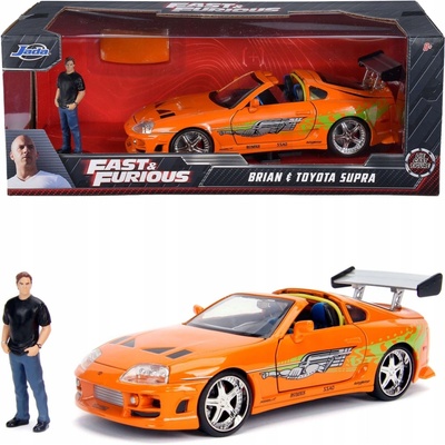 Jada Toys Rýchlo a zbesilo auto 1995 Toyota Supra + figúrka Brian O'Conner 1:24