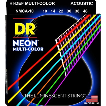 DR Strings NMCA 10 Neon Multi-Color