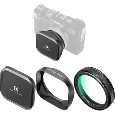 K&F Concept Fujifilm UV +hood+lens cap set suitable for Fuji X100/FX