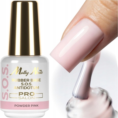 Kaučuková báze MOLLYNAILS 15g S.O.S. Antidotum Pro Salon Powder Pink (Růžová)
