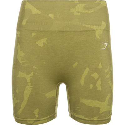 Gym Shark Dámské fitness kraťasy Adapt Camo Savanna Seamless ZELENÁ