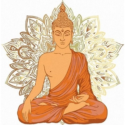 zuty Malování Podle Čísel Buddha A Ornamenty Ii 40 x 50 Cm Plátno Rám
