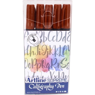 Artline Комплект Artline Supreme Calligraphy Pen 5 - сепия (EPF-240/5W/4)