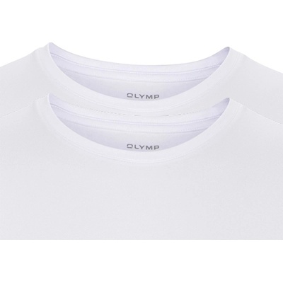 Olymp Level Five elastické body fit tričko s krátkým rukávem kulatý výstřih výhodné 2 ks bílé