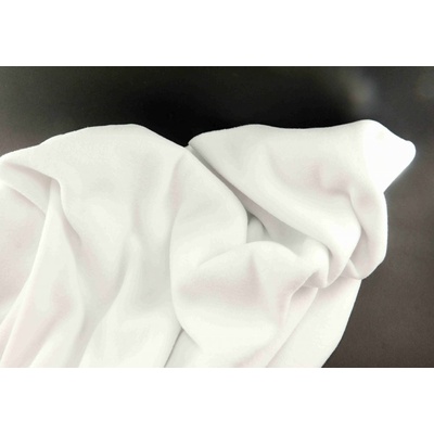 Fleece hladký - biela - šírka 150 cm