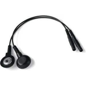 Mystim Adapter Wire 4mm Male Press Button to 2mm Junction Female 2 pcs