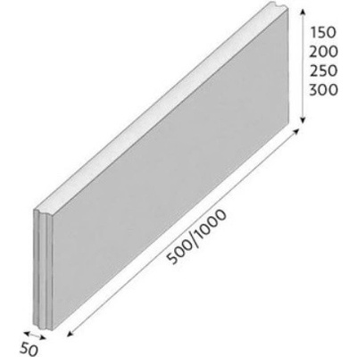 CS Beton Obrubník R 50 20 x 100 cm šedá 1 ks