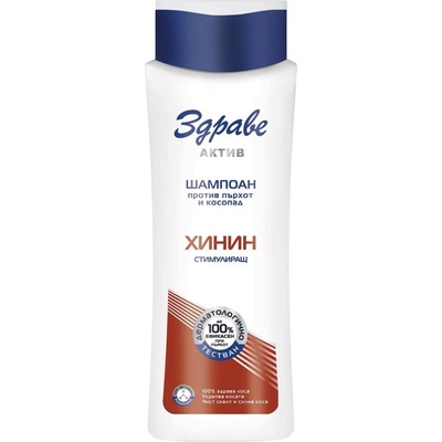Здраве Актив Шампоан с хинин, 390 ml